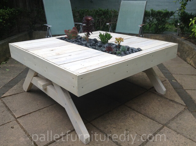  garden in it it can be use as coffee table pallet dining table etc