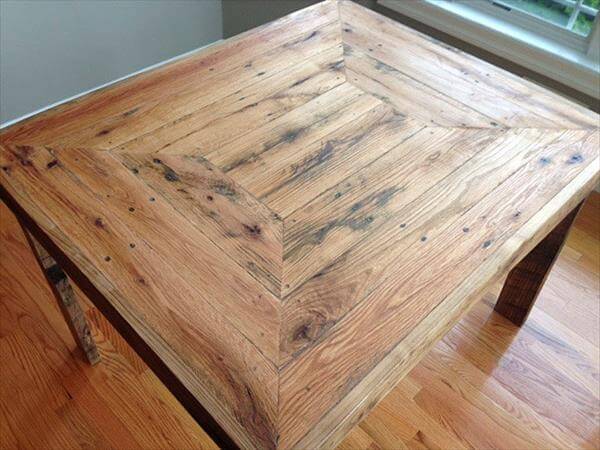 posts diy wooden pallet table built pallet industrial dining table 