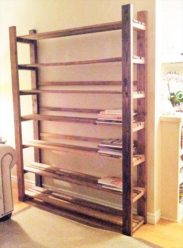 Pallet Magazine Rack Instructions Pallet Storage Shelf DIY Ideas DIY 