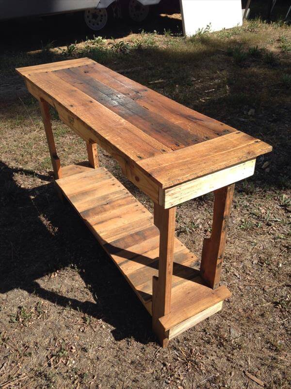  table couch table diy reclaimed pallet entryway table foyer table wood