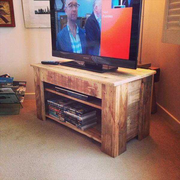 Pallet Wood Console Table / TV Stand | Pallet Furniture DIY