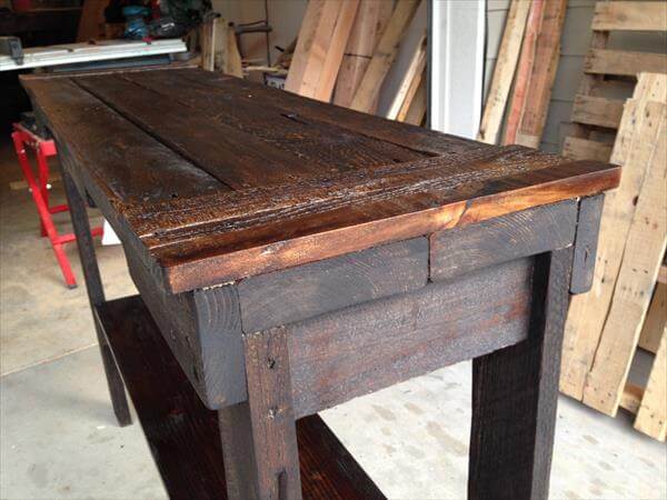 DIY Rustic Sofa Table