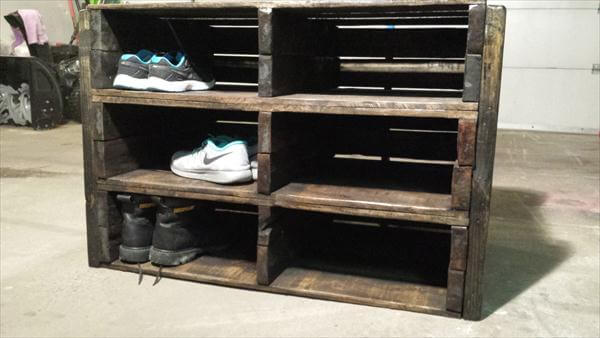 DIY Pallet Shoe Rack – Storage Unit and TV Stand | Pallet Furniture 