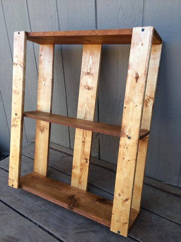 DIY Pallet Hanging Shelf / Pallet Wall Organizer | Pallet Furniture DIY