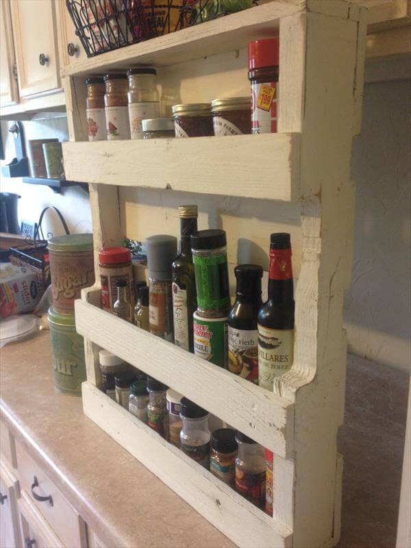 Pallet Spice Rack for Kitchen Pallet Furniture DIY