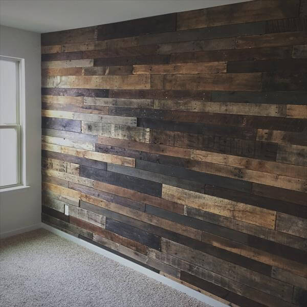 DIY Rustic Pallet Wood Wall | Pallet Furniture DIY