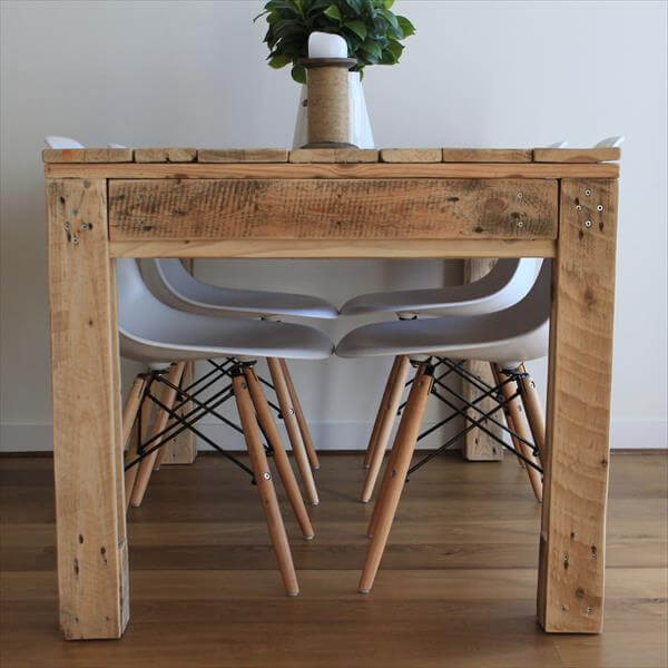 Rustic Style Pallet Dining Table | Pallet Furniture DIY