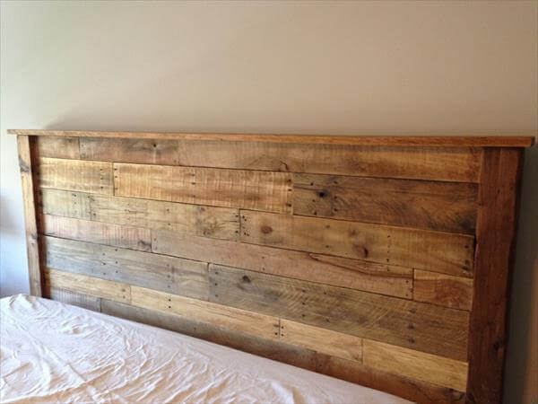 Diy Wooden Pallet Headboard, How To Make A Pallet Bed Frame Fuller